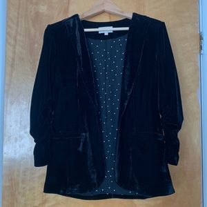 Skies Are Blue black velvet blazer